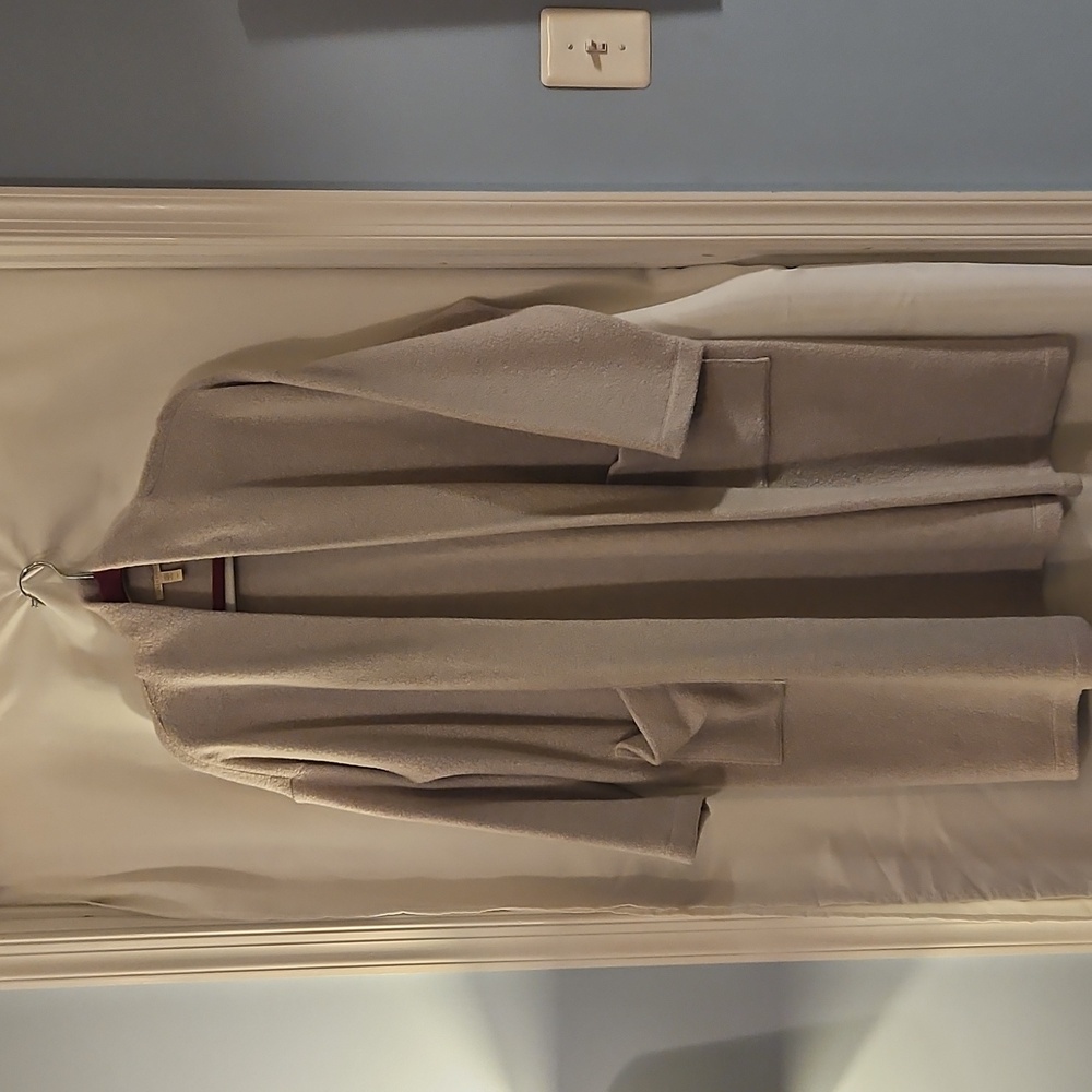 Eileen Fisher Light Gray Open Front Cardigan